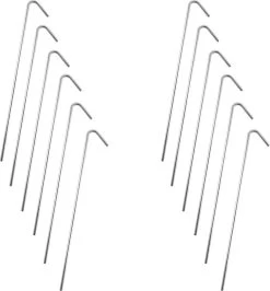 Stalen Tentharingen Set - 12 Stuks - 23 Cm | Staal | Opzetten Tent | Tentspijkers | Tentspijker | Haringen | Tentharing | Haring | Camping | Kamperen