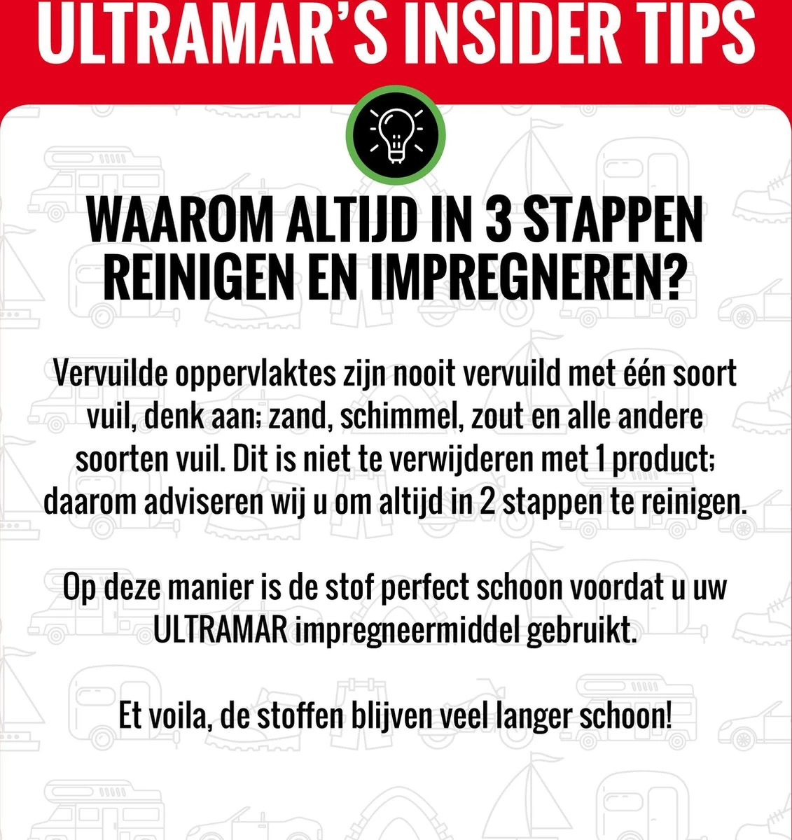 Ultramar - Power Cleaner 1L - Tentdoekreiniger Voor Bootkap, Tent, Cabriodak 5 Ultramar - Power Cleaner 1L - Tentdoekreiniger Voor Bootkap, Tent, Cabriodak - Afbeelding 5