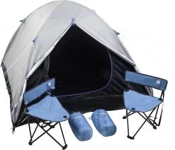 MaxxSport Camping Set - 2 Persoons - Tent + Slaapzakken + Campingstoelen - 200x190x120cm -Buiten Reizen Winkel 1200x1032