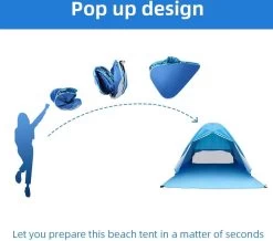 IGOODS Pop-up Tent - 2/3-Persoons - Blauw -Buiten Reizen Winkel 1200x1059 1