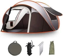 Fly Lab Luxe Pop Up Tent - Kampeer Tent - Grijs/Oranje - 4 Persoons 19 Fly Lab Luxe Pop Up Tent - Kampeer Tent - Grijs/Oranje - 4 Persoons -Buiten Reizen Winkel 1200x1059