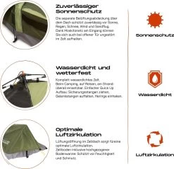 Where Tomorrow Solo Tent 220X80X50 Cm - Groen - 1 Persoons -Buiten Reizen Winkel 1200x1162 3