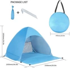 IGOODS Pop-up Tent - 2/3-Persoons - Blauw -Buiten Reizen Winkel 1200x1168 1