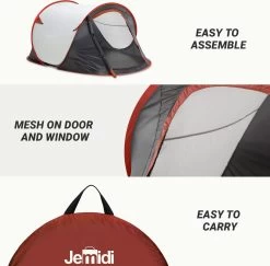 JEMIDI Tweepersoons Pop-up Tent - Opgooitent, Werptent Voor 2 Personen - Ideaal Als Festivaltent Of Kampeertent - Verschillende Kleuren -Buiten Reizen Winkel 1200x1179