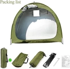 Merkloos Fietstent, Beschermhoes Fietsenschuur, Tent Voor Camping In De Open Lucht-groen 200*80*165CM -Buiten Reizen Winkel 1200x1182 2