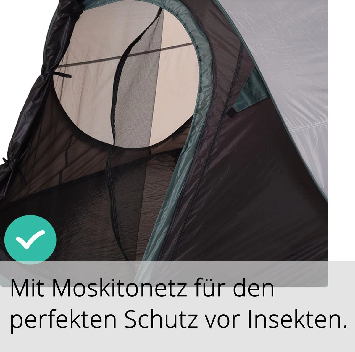 JEMIDI Tweepersoons Pop-up Tent - Opgooitent, Werptent Voor 2 Personen - Ideaal Als Festivaltent Of Kampeertent - Verschillende Kleuren 3 JEMIDI Tweepersoons Pop-up Tent - Opgooitent, Werptent Voor 2 Personen - Ideaal Als Festivaltent Of Kampeertent - Verschillende Kleuren - Afbeelding 3