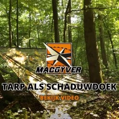 MacGyver® ‘3-in-1’ Tent | Tarp – Schaduwdoek – Hangmat | Strandtent | Outdoor-tent | Shelter | Vistent | 280 X 280 Cm | Camouflage | Waterdicht | Lichtgewicht 21 MacGyver® ‘3-in-1’ Tent | Tarp – Schaduwdoek – Hangmat | Strandtent | Outdoor-tent | Shelter | Vistent | 280 X 280 Cm | Camouflage | Waterdicht | Lichtgewicht -Buiten Reizen Winkel 1200x1198 1