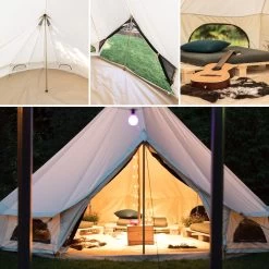 Skandika Tipii 400 Canvas Tent – Tipi-tenten – 8 Persoons Familietent - Campingtent – Muggengaas – 250 Cm Stahoogte – 400 Cm Diameter – 4000 Mm Waterkolom – Indische Tent, Partytent, Festivaltent – Outdoor, Camping, Tuin – Kamperen – Wit -Buiten Reizen Winkel 1200x1200 115