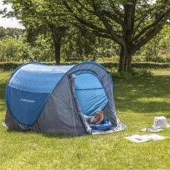 Dunlop Pop Up Tent 220 X 120 X 90 Cm - Grijs/ Blauw - 1 Persoons 10 Dunlop Pop Up Tent 220 X 120 X 90 Cm - Grijs/ Blauw - 1 Persoons -Buiten Reizen Winkel 1200x1200 126