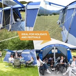 Skandika Montana 8 Tent – Tunneltenten – 8 Persoons Tent – Campingtent – 200 Cm Stahoogte – 2-4 Slaapcabines - Muggengaas – Familietent – 4 Ingangen – 700 X 310 X 200 Cm (L X B X H) - 5000 Mm Waterkolom – Outdoor, Camping – Kamperen – Blauw 16 Skandika Montana 8 Tent – Tunneltenten – 8 Persoons Tent – Campingtent – 200 Cm Stahoogte – 2-4 Slaapcabines - Muggengaas – Familietent – 4 Ingangen – 700 X 310 X 200 Cm (L X B X H) - 5000 Mm Waterkolom – Outdoor, Camping – Kamperen – Blauw -Buiten Reizen Winkel 1200x1200 173