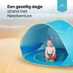 Needventure Baby Strandtent - Pop Up Tent - Windscherm Strand - Camping Strandtentje - Speeltent - Blauw -Buiten Reizen Winkel 1200x1200 48