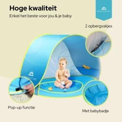 Needventure Baby Strandtent - Pop Up Tent - Windscherm Strand - Camping Strandtentje - Speeltent - Blauw -Buiten Reizen Winkel 1200x1200 50