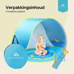 Needventure Baby Strandtent - Pop Up Tent - Windscherm Strand - Camping Strandtentje - Speeltent - Blauw -Buiten Reizen Winkel 1200x1200 51