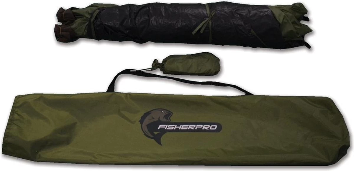 FisherPro Karpertent Met Stormcover – Vistent – Tent - Bescherming Tegen Zon En Wind – 100% Waterdichte Stormhoes – Met Handige Meeneemtas – Ook Geschikt Als Strandtent Of Festivaltent – Extra Veiligheid En Warmte Door Stormcover 9 FisherPro Karpertent Met Stormcover – Vistent – Tent - Bescherming Tegen Zon En Wind – 100% Waterdichte Stormhoes – Met Handige Meeneemtas – Ook Geschikt Als Strandtent Of Festivaltent – Extra Veiligheid En Warmte Door Stormcover - Afbeelding 9