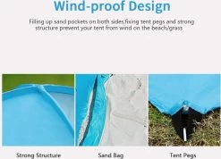 IGOODS Pop-up Tent - 2/3-Persoons - Blauw -Buiten Reizen Winkel 1200x866