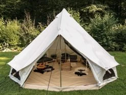 Skandika Tipii 400 Canvas Tent – Tipi-tenten – 8 Persoons Familietent - Campingtent – Muggengaas – 250 Cm Stahoogte – 400 Cm Diameter – 4000 Mm Waterkolom – Indische Tent, Partytent, Festivaltent – Outdoor, Camping, Tuin – Kamperen – Wit -Buiten Reizen Winkel 1200x900 9