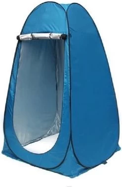 Merkloos 4 In 1 Pop-up Douchetent Voor Omkleden, Douchen, Toilet En Opslag - 1 Persoons Tent - Camping Douche En Omkleedtent - Inclusief Haringen En Draagtas - 190 X 110 X 110 Cm Blauw -Buiten Reizen Winkel 788x1200