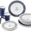 Brunner Dinner Service Schotelset 16 Stuks, Blauw/grijs