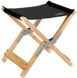 CAMPZ Opvouwbare Kruk Bamboe, Zwart/bruin