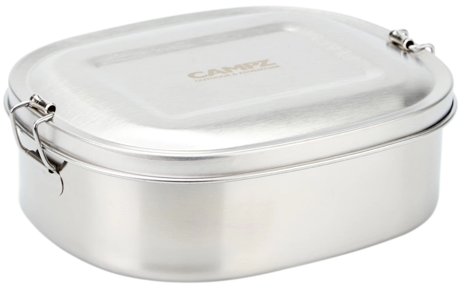 CAMPZ Roestvrijstalen Lunchbox M 850ml, Zilver 1 CAMPZ Roestvrijstalen Lunchbox M 850ml, Zilver