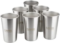 CAMPZ Stapelbeker Set Roestvrij Staal 6 Stuks, Zilver
