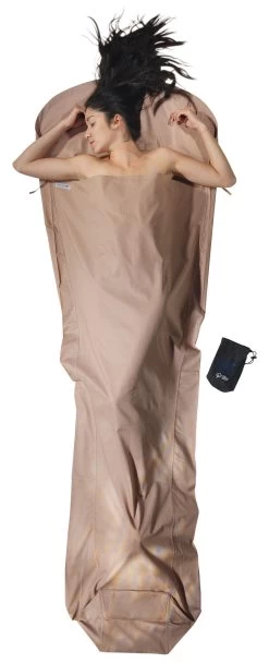 Cocoon MummyLiner Slaapzak Inlet Katoen, Bruin