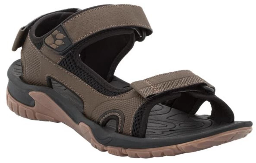 Jack Wolfskin Lakewood Cruise Sandalen Heren, Bruin/grijs 1 Jack Wolfskin Lakewood Cruise Sandalen Heren, Bruin/grijs
