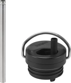 Klean Kanteen Flip Top Strohoed Voor TKWide, Zwart