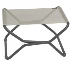 Lafuma Mobilier Next Voetenbankje Met Cannage Phifertex, Beige/grijs