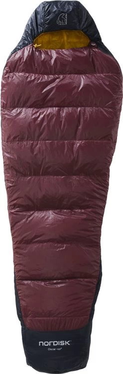 Nordisk Oscar +10° Mummy Slaapzak L, Zwart/rood