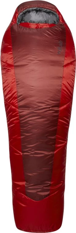 Rab Solar Eco 3 Sleeping Bag Extra Long Wide, Rood
