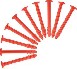 SwissPiranha RT90 Tent Pegs 10-Pieces, Rood