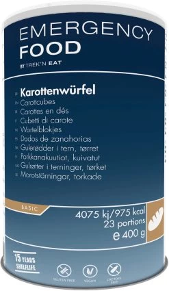Trek'n Eat Trek'n Eat Emergency Food Blik 400g, Carott Cubes