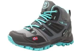 TROLLKIDS Rondane Hiker Middelhoge Schoenen Kinderen, Grijs/turquoise